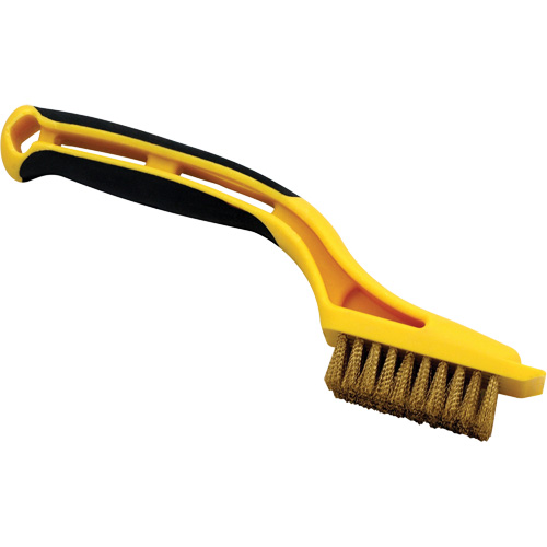 Mini Scratch Brush, Brass, 5 x 10 Wire Rows, 8-1/4" Long M & M Nord Ouest Inc