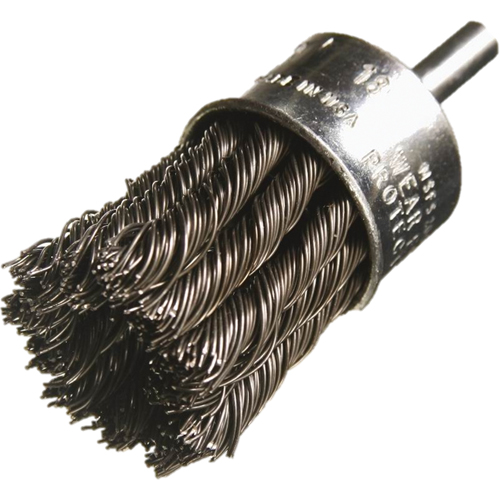 Knotted Wire End Brushes, 1/2" Dia., 0.014" Wire Dia., 1/4" Shank M & M Nord Ouest Inc