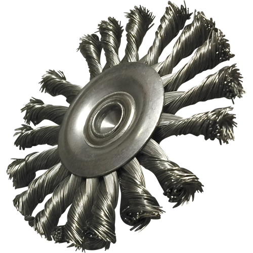 Brosses mont&eacute;es &agrave; fils nou&eacute;s circulaires, 3-1/2" dia., dia. Des fils 0,014", Tige 1/4" M & M Nord Ouest Inc
