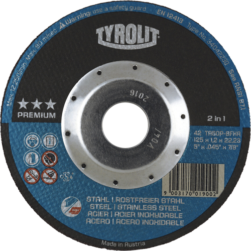 Premium Deep Thincut Cut-Off Wheel, 7" x 1/16", 7/8" Arbor, Type 27, Aluminum Oxide, 8600 RPM M & M Nord Ouest Inc