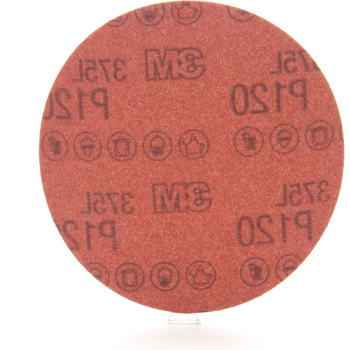 3M 375L Sanding Disc - 5", 5" Dia., P120 Grit, Aluminum Oxide M & M Nord Ouest Inc
