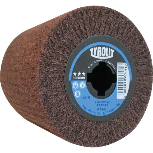 Pro-Line Surface Conditioning Drum, 4" Dia. x 4" W, 3/4" Arbor, Very Fine Grit, Aluminum Oxide M & M Nord Ouest Inc