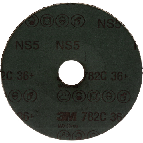 782C Fibre Disc, Ceramic Grain, 36+, 5" Dia x 7/8" Arbor M & M Nord Ouest Inc