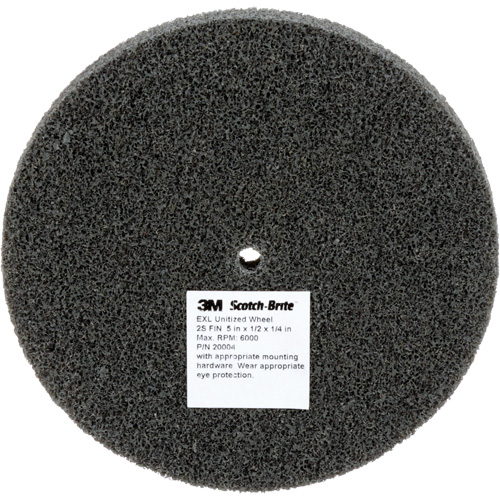 Scotch-Brite EXL Unitized Wheel, 5" x 1/2", 1/4" Arbor, Fine Grit, Silicon Carbide M & M Nord Ouest Inc