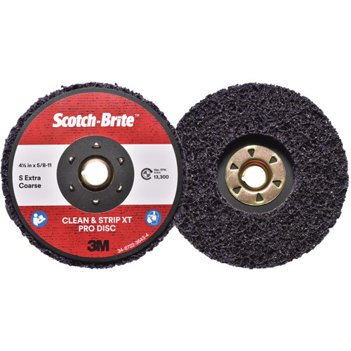 Disque  Clean and Strip  XT Pro Scotch-Brite, 4-1/2" dia., Grain Extra grossier, Carbure de silicium M & M Nord Ouest Inc