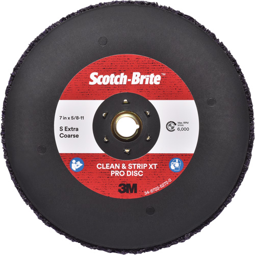 Scotch-Brite Clean & Strip XT Pro Disc, 7" Dia., Extra Coarse Grit, Silicon Carbide M & M Nord Ouest Inc