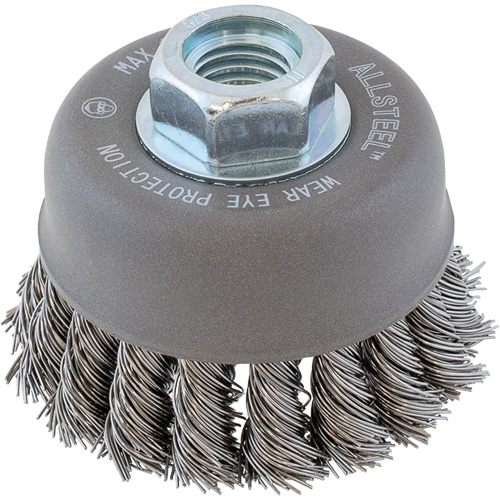 Brosse m&eacute;tallique ALLSTEEL, 3" dia. x 5/8"-11 arbre M & M Nord Ouest Inc