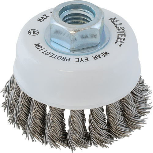 AllSteel Wire Brush, 3" Dia. x 5/8"-11 Arbor M & M Nord Ouest Inc