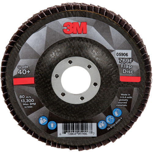 769F Quick Change Flap Disc, 4-1/2" x 7/8", Type 29, 40+ Grit, Ceramic M & M Nord Ouest Inc