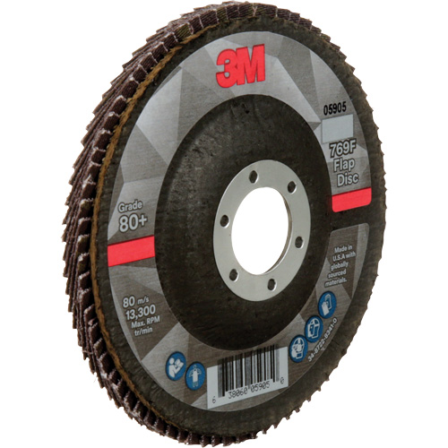 769F Quick Change Flap Disc, 4-1/2" x 7/8", Type 27, 80+ Grit, Ceramic M & M Nord Ouest Inc