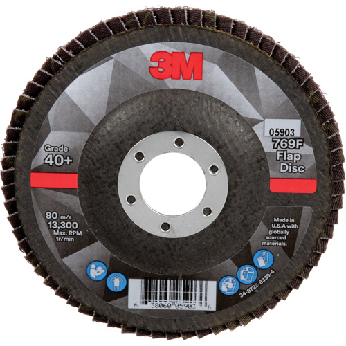 769F Quick Change Flap Disc, 4-1/2" x 7/8", Type 27, 40+ Grit, Ceramic M & M Nord Ouest Inc