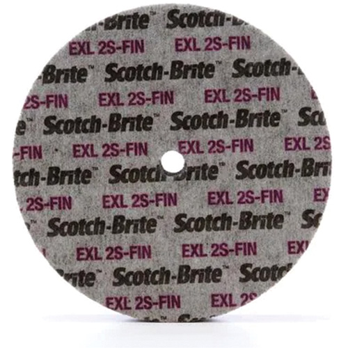Meule unitaris&eacute;e EXL Scotch-Brite, 6" x 1/4", Arbre de 1/4", Grain de Fin, Carbure de silicium M & M Nord Ouest Inc