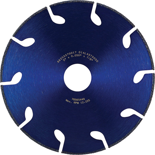 Meule &agrave; tronçonner Dialast RightCut, 5" x 0,05", Arbre de 7/8", Type 01/41, Losange, 12225 Tr/min M & M Nord Ouest Inc