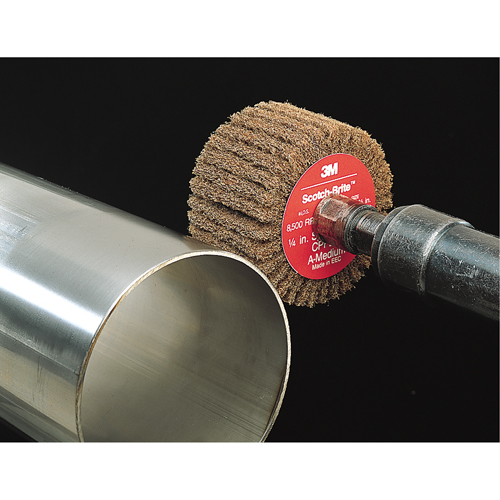 Scotch-Brite Flap Brushes, 2" Dia. x 1" W, 1/4" Arbor, Aluminum Oxide M & M Nord Ouest Inc