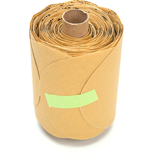 Rouleau de disques dor&eacute;s 216U Stikit, Oxyde d'aluminium, 5" la x 52' lo, Grain P120 M & M Nord Ouest Inc