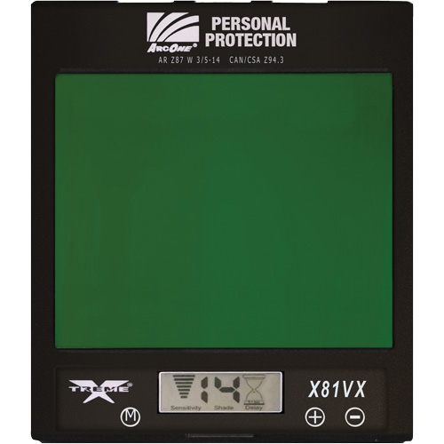 ArcOne&reg; Xtreme Auto-Darkening Lense, 4-1/2" W x 5-1/2" H Viewing Area, For Use With Xtreme&reg; M & M Nord Ouest Inc