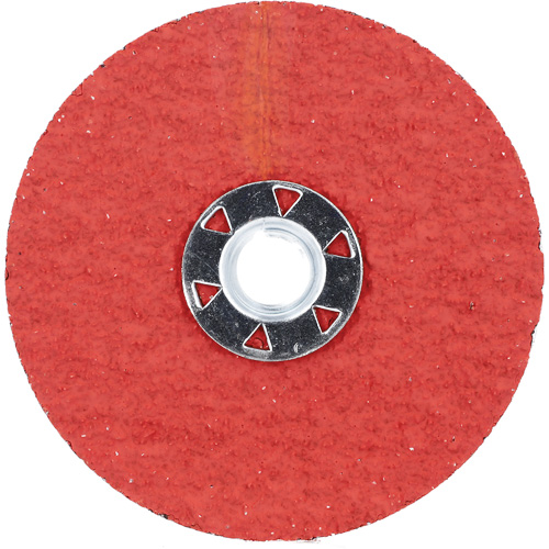 Disque de verrouillage en fibres avec fixation Speed-Change, 4-1/2" dia., Grain 24, C&eacute;ramique d'alumine M & M Nord Ouest Inc