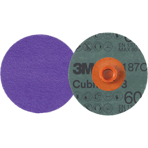 Cubitron 3 Roloc Fibre Disc, 4" Dia., 60+ Grit, Ceramic M & M Nord Ouest Inc