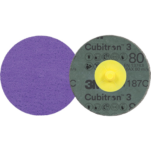 Cubitron 3 Roloc Fibre Disc, 2" Dia., 80+ Grit, Ceramic M & M Nord Ouest Inc