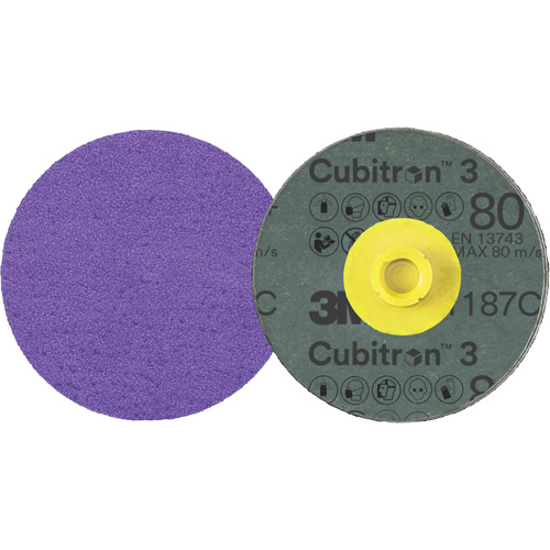 Cubitron 3 Roloc Fibre Disc, 4" Dia., 80+ Grit, Ceramic M & M Nord Ouest Inc