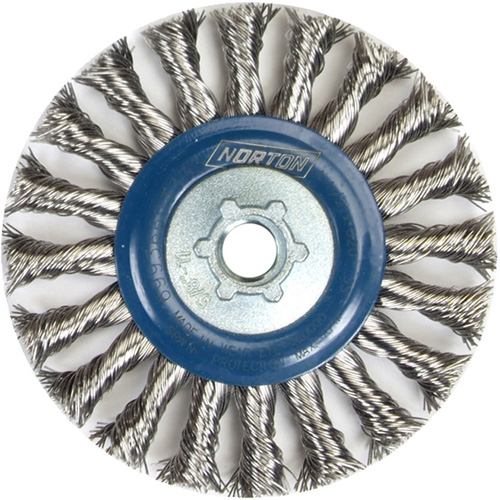 Roue compl&egrave;te de c&acirc;ble de torsion, Dia. 4", Fils 0,02", Arbre 5/8"-11, Acier inoxydable M & M Nord Ouest Inc