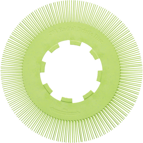 Brosse radiale en soies de pr&eacute;cision type S PN-RB sans adaptateur Scotch-Brite, C&eacute;ramique, Grain 50+, 8" dia. M & M Nord Ouest Inc