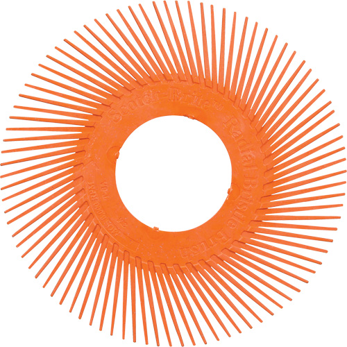 Brosse radiale en soies de pr&eacute;cision type C PN-RB sans adaptateur Scotch-Brite , C&eacute;ramique, Grain 80+, 7-5/8" dia. M & M Nord Ouest Inc