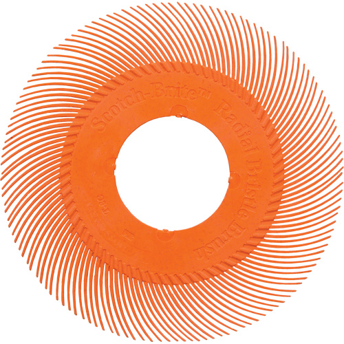 Brosse radiale en soies de pr&eacute;cision type C PN-RB sans adaptateur Scotch-Brite , C&eacute;ramique, Grain 80+, 6" dia. M & M Nord Ouest Inc