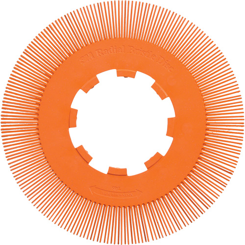 Brosse radiale en soies de pr&eacute;cision type S PN-RB sans adaptateur Scotch-Brite , C&eacute;ramique, Grain 80+, 8" dia. M & M Nord Ouest Inc