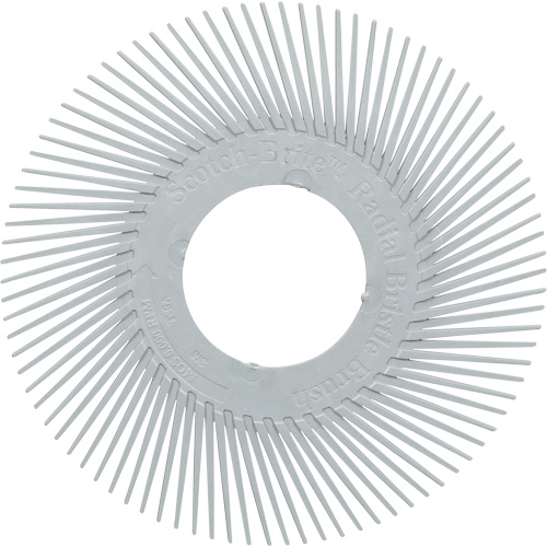 Brosse radiale en soies de pr&eacute;cision type A PN-RB sans adaptateur Scotch-Brite , C&eacute;ramique, Grain 120+, 6" dia. M & M Nord Ouest Inc