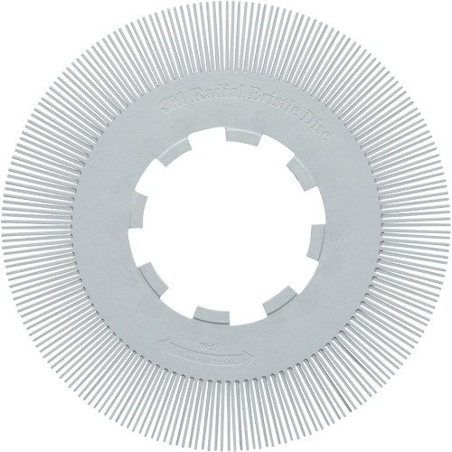 Brosse radiale en soies de pr&eacute;cision type S PN-RB sans adaptateur Scotch-Brite , C&eacute;ramique, Grain 120+, 8" dia. M & M Nord Ouest Inc