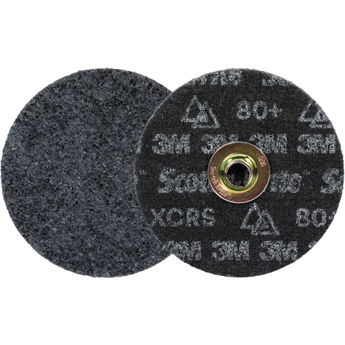 Meule &agrave; changement rapide Scotch-Brite &agrave; usage intensif pour le conditionnement de surface de pr&eacute;cision, HD- DN, 5" dia., Grain 80+, C&eacute;ramique M & M Nord Ouest Inc