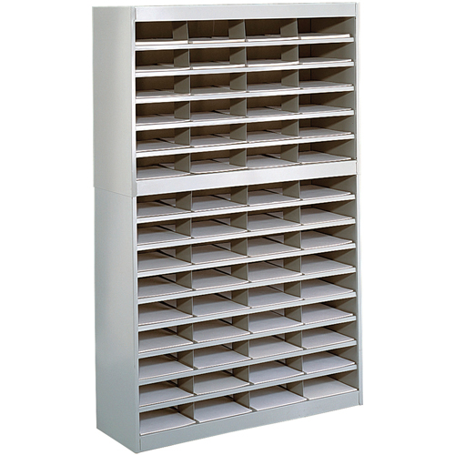 Heavy-duty Literature Organizers, Stationary, 60 Slots, Steel, 37-1/2" W x 12-3/4" D x 60" H M & M Nord Ouest Inc