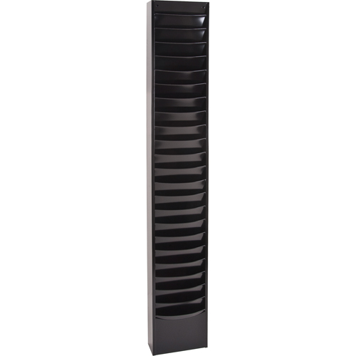 Literature Storage Racks, Stationary, 23 Slots, Steel, 9-3/4" W x 4-1/8" D x 65-1/2" H M & M Nord Ouest Inc