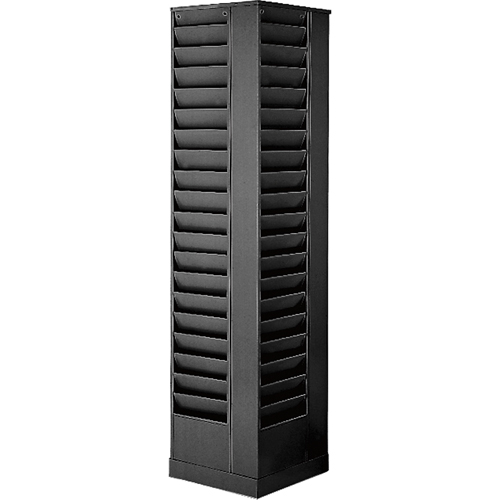 Literature Storage Racks, Rotating, 92 Slots, Steel, 14-1/8" W x 14-1/8" D x 66" H M & M Nord Ouest Inc