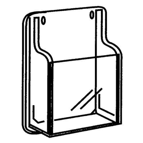 Literature Displays, Wall Mount, 9 Slots, Plastic, 30" W x 2" D x 36-7/8" H M & M Nord Ouest Inc