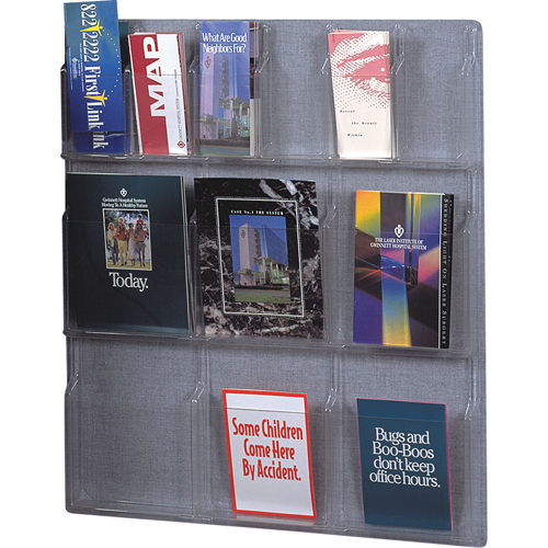 Pr&eacute;sentoirs, Mural, 6 fentes, Plastique, 30" la x 34-3/4" p x 34-3/4" h M & M Nord Ouest Inc