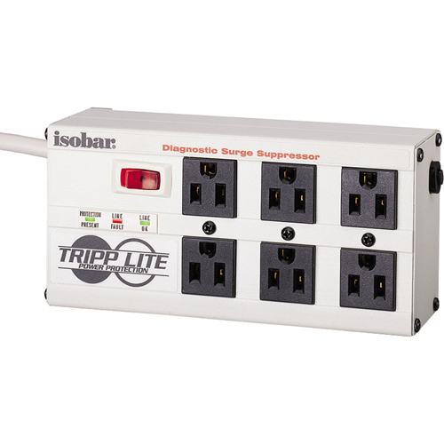 Limiteurs de surtension Isobar, 6 Prises, 2850 J, 1440 W, Cordon 6' M & M Nord Ouest Inc