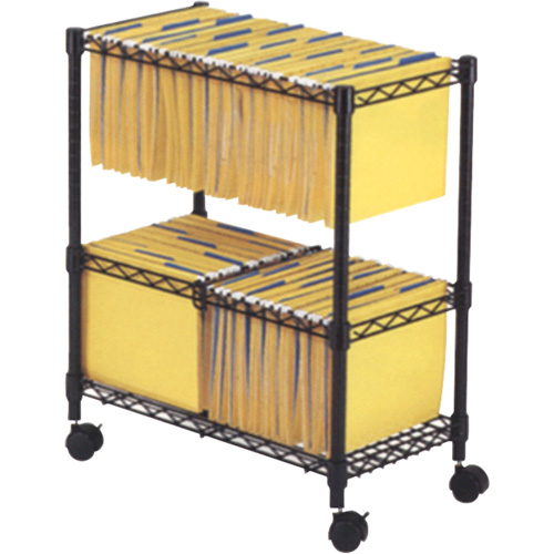 File Carts- 2-tier Rolling File Cart M & M Nord Ouest Inc