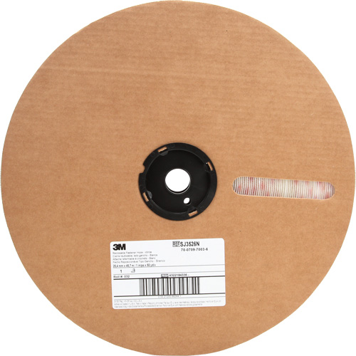 Fastener, Loop, 50 yds x 5/8", Adhesive, White M & M Nord Ouest Inc