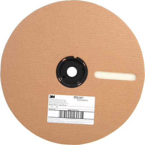 Fastener, Hook, 50 yds x 1", Adhesive, White M & M Nord Ouest Inc