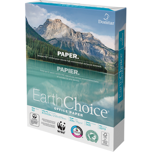 Papier pour le bureau EarthChoice, FSC, 8-1/2" x 11", 20 lb, Blanc M & M Nord Ouest Inc