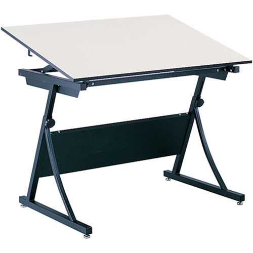 PlanMaster Height-Adjustable Drafting Table, 43" W x 29-1/2" - 37-1/2" H, Black M & M Nord Ouest Inc