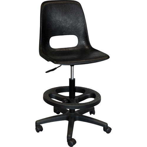 800 Series Classroom Stool with Back, Mobile, Adjustable Height, 250 lbs. Capacity M & M Nord Ouest Inc