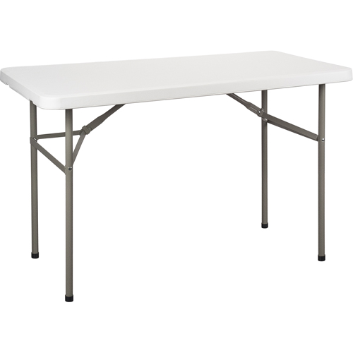 Table pliante, Rectangulaire, 48" l x 24" la, Poly&eacute;thyl&egrave;ne, Blanc M & M Nord Ouest Inc