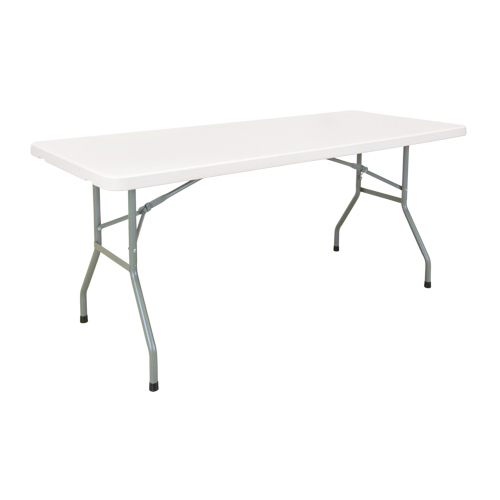 Table pliante, Rectangulaire, 60" l x 30" la, Poly&eacute;thyl&egrave;ne, Blanc M & M Nord Ouest Inc