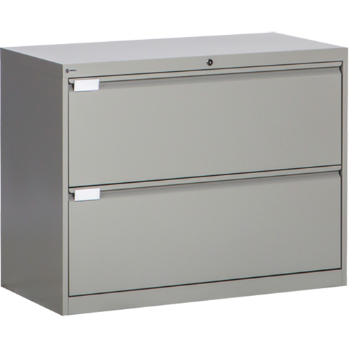 Classeur lat&eacute;ral, Acier, 2 tiroirs, 36" la x 18" p x 27-7/8" h, Gris M & M Nord Ouest Inc