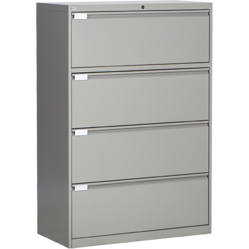 Classeur lat&eacute;ral, Acier, 4 tiroirs, 36" la x 18" p x 53-3/8" h, Gris M & M Nord Ouest Inc