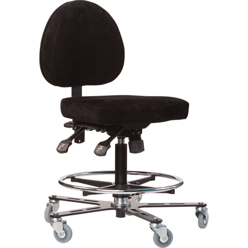 Si&egrave;ges ergonomiques pour le soudage TF180, Su&egrave;de, Noir, Capacit&eacute; 300 lb M & M Nord Ouest Inc
