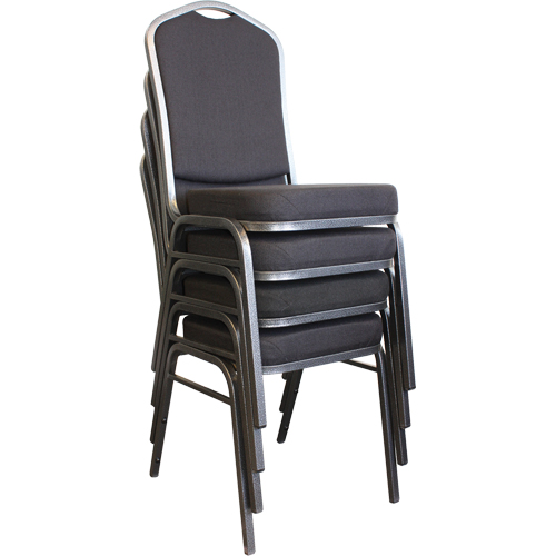 Stacking Chairs, Fabric, 37" High, 275 lbs. Capacity, Black M & M Nord Ouest Inc